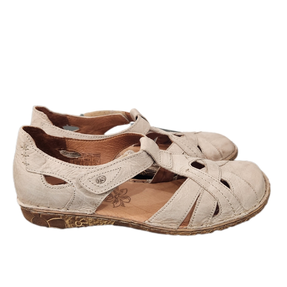Women's Cream Leather Josef Seibel Sandals